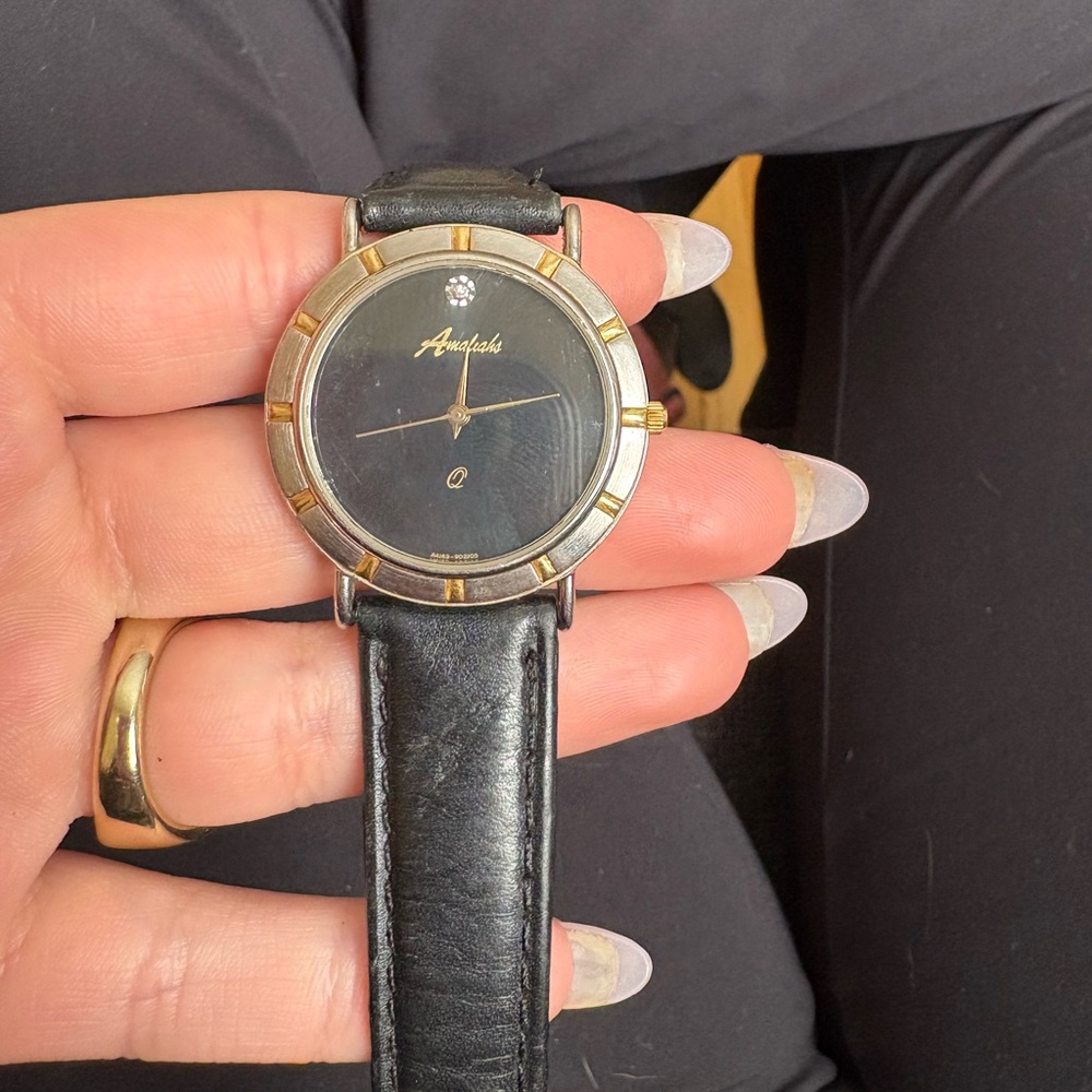 Black Leather Watch